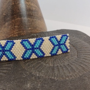 Agrafa margele fluturi, Imbracaminte si moda, Accesorii par, Banda de par si agrafe par, Confectionarea bijuteriilor, Agrafa este ralizata din margele miyuki delica., ARTYNOS