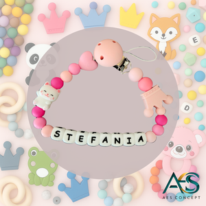 Lant pentru suzeta personalizat, Jucarii si echipamente pentru copii, Jucarii bebelusi, Lant suzeta, Confectionarea bijuteriilor, ARTYNOS