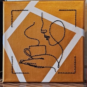 Tablou canvas Coffee Time, Casa & Stil de viata, Accesorii pentru decorat casa, Picturi murale, Tablouri/picturi pe panza, Broderie, Pictura, ARTYNOS