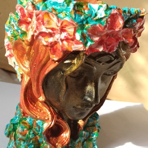 Vaza din ceramica , Arte vizuale si accesorii , Sculptura, Sculpturi si figurine din ceramica, Aranjament de flori, Pictura, ARTYNOS