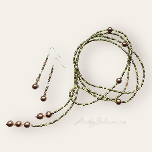 Set handmade pietre semipretioase Perle de toamna - Artynos.ro