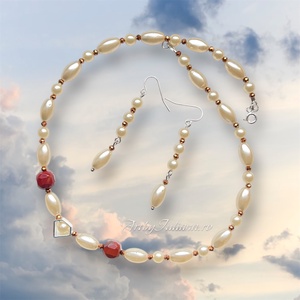 Set handmade perle si pietre semipretioase Diamante si perle - Artynos.ro