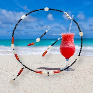 Colier handmade cu pietre semipretioase si argint Cocktail la plaja - Artynos.ro