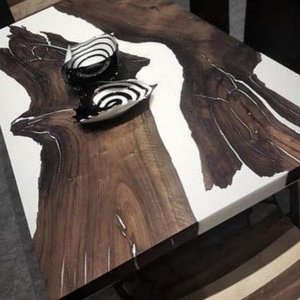 Masa din lemn de nuc cu rasina epoxy , Casa & Stil de viata, Mobilier artizanal, Mese, , ARTYNOS
