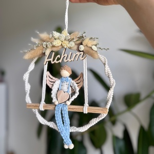 Ornament Cu Papusa Macrame Cadou Prima Aniversare Botez Mot - Artynos.ro