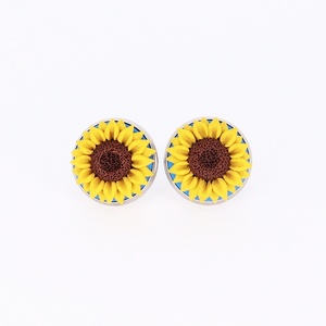 Cercei cu surub Sunflower - Artynos.ro