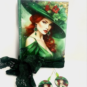Agenda - jurnal  handmade unicat +cercei - Artynos.ro