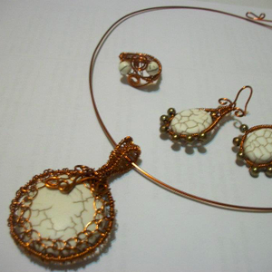 Sarma de cupru si magnetit - set de bijuterii - Artynos.ro