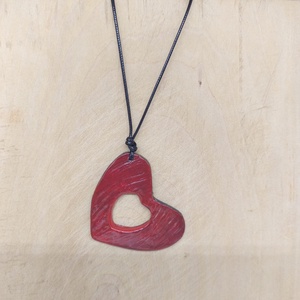 Pandantiv handmade in forma de inima, Bijuterii, Coliere, Coliere cu pandantive, Ceramica, Pictura, ARTYNOS