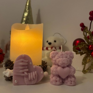 Set Teddy si Heart of Unity, Casa & Stil de viata, Lumanari, parfumuri, arome, Suport lumanari, Altele, ARTYNOS