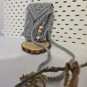 Geanta macrame de umar  stil boho chic, lucrata manual, Geanta si husa, Genti de umar si genti de mana, Geanta de umar sling, Innoda, ARTYNOS