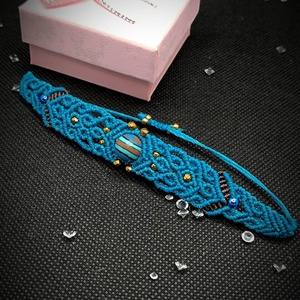 Bratara micro macrame Jasp Calsilica  - Artynos.ro