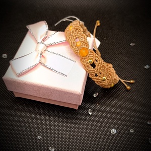 Bratara Citrin Micro Macrame  - Artynos.ro