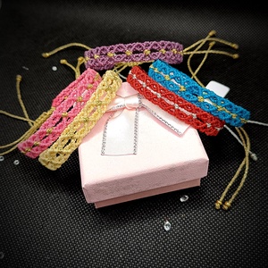   Bratara micro macrame cu Glitter  - Artynos.ro