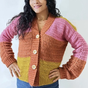 Colorful Crochet Cardigan - Artynos.ro