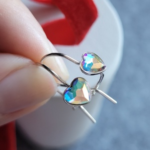Cercei argint 92.5 si Swarovski Elements IT'S LOVE  - Artynos.ro