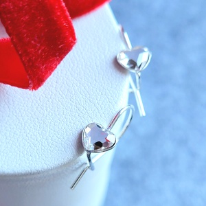 Cercei argint 92.5 si Swarovski Elements IT'S LOVE  - Artynos.ro