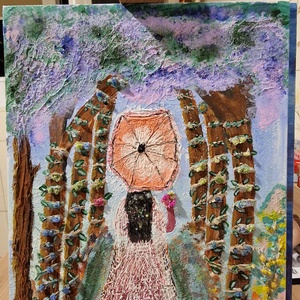 Romantism incurabil de primavara, Casa & Stil de viata, Accesorii pentru decorat casa, Picturi murale, Tablouri/picturi pe panza, Obiecte pictate, Pictura, ARTYNOS