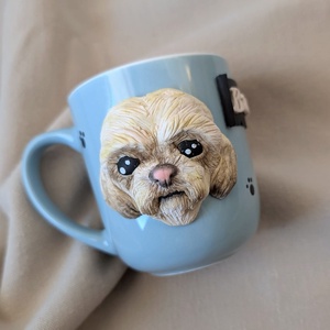 Cana Personalizata cu Figurina 3D  Portret Catelus - Artynos.ro