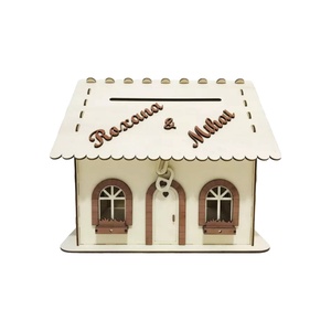 Casuta rustica de dar, cutie de dar nunta din lemn - 37x33x32cm, Accesorii nunta, Amintiri si cadouri de nunta, Cutie dar nunta, Prelucrarea lemnului, ARTYNOS