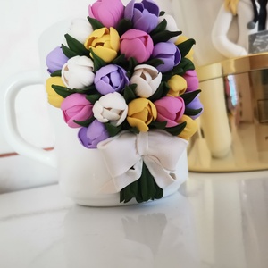 Cana lalele personalizata din fimo - Artynos.ro
