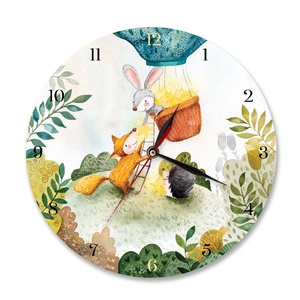 Ceas de perete  Balon cu aer cald , Casa & Stil de viata, Accesorii pentru decorat casa, Decoratiuni de pereti, decoratiuni suspendate, Ceasuri de perete, Obiecte pictate, Pictura, ARTYNOS