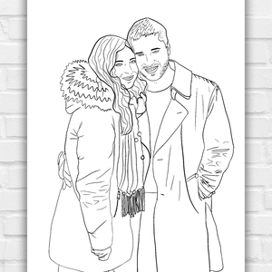 Portret digital cuplu / aniversare pentru ziua de nastere, Arte vizuale si accesorii , Grafica, ilustratie, Grafica digitala, Altele, ARTYNOS