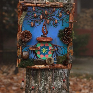 Tablou Natural Licheni Muschi Copacul cu Mandala - Artynos.ro