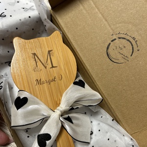 Perie de par din bambus personalizata, Accesorii nunta, Ornamente de par de nunta, Accesorii par nunta, Decoupage, transfer si tehnici servetel, ARTYNOS