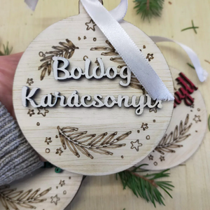 Ornament pentru brad Personalizat 3D, Casa & Stil de viata, Accesorii pentru decorat casa, Ornamente, Prelucrarea lemnului, ARTYNOS
