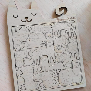 Puzzle din lemn Pisica - Artynos.ro