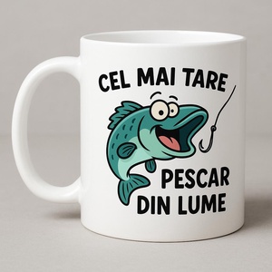 Cana personalizata pentru pescari+1 breloc gratuit la comanda, Casa & Stil de viata, Accesorii pentru echipamente de bucatarie, Accesorii de servire, Suporturi pahare, Altele, ARTYNOS