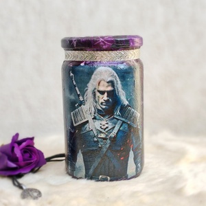 Borcan decorativ gaming, Casa & Stil de viata, Accesorii pentru decorat casa, Suport de flori, Vaze, Decoupage, transfer si tehnici servetel, ARTYNOS