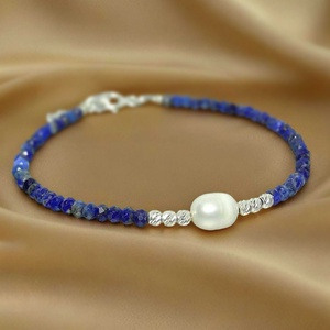 Bratara din lapis lazuli si perla de cultura - Artynos.ro