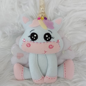 Figurina Unicorn pentru lumanare botez / cristelnita, Jucarii si echipamente pentru copii, Daruri de botez, Cusatura, ARTYNOS