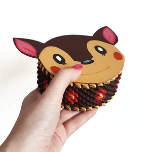 Cutie 3D origami caprioara Animal Crossing - Artynos.ro