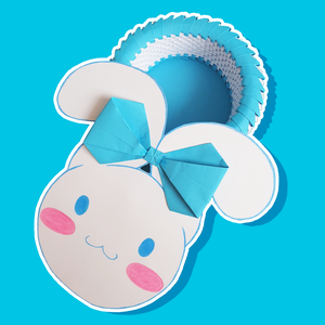 Cutie 3D origami catel Cinnamoroll cu fundita Sanrio - Artynos.ro