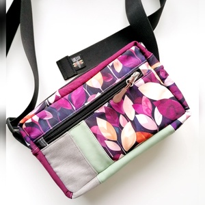 Geanta LIBELULA cross body - puzzle bordeaux - Artynos.ro