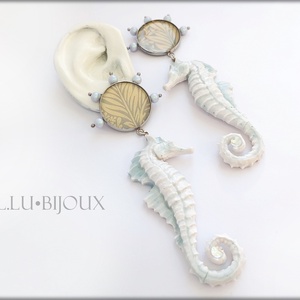 Cercei Caluti de Mare Baby Blue Inspirati de Adancurile Oceanului - Artynos.ro