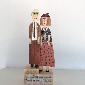 Cuplu, Arte vizuale si accesorii , Sculptura, Statuie lemn, Prelucrarea lemnului, ARTYNOS