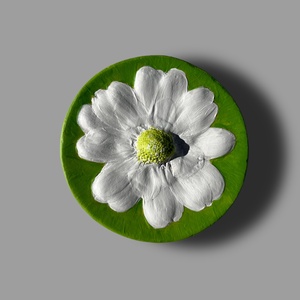Basorelief Crizantema, Casa & Stil de viata, Accesorii pentru decorat casa, Picturi murale, Panouri si tablouri, panouri decorative, Lucrare cu argila, Obiecte pictate, ARTYNOS