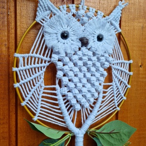 Decoratiune Bufnita, Casa & Stil de viata, Accesorii pentru decorat casa, Decoratiuni de pereti, decoratiuni suspendate, Decoratiuni perete, macramé, Impletitura, ARTYNOS
