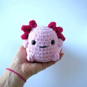 Jucarie crosetata axolotl, Jucarii si echipamente pentru copii, Plusuri, Figurine de plus, Crosetat, ARTYNOS