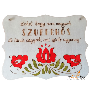Tablita pirogravata pentru profesori, Casa & Stil de viata, Accesorii pentru decorat casa, Decoratiuni de pereti, decoratiuni suspendate, Decoratiuni suspendate, Gravare, pirogravura, Prelucrarea lemnului, ARTYNOS