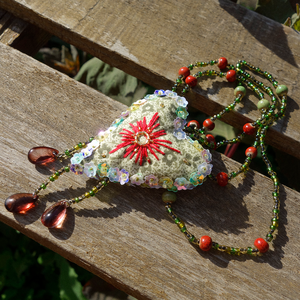 Colier talisman Inima, Bijuterii, Coliere, Coliere statement, Confectionarea bijuteriilor, Cusatura, ARTYNOS
