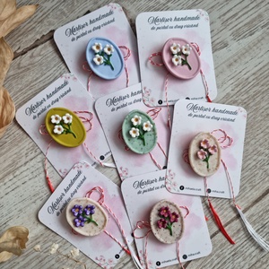 Brosa Martisor Vintage cu flori - Artynos.ro