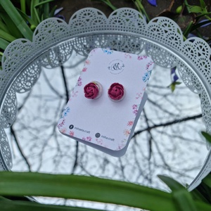 Cercei bujori bordo - Artynos.ro