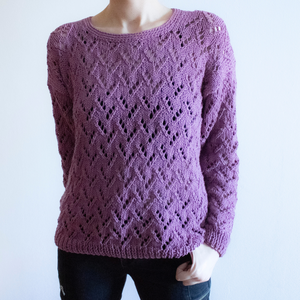 M - Bluza tricotata manual din fir de bumbac - Artynos.ro