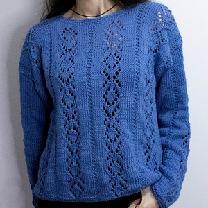 M - Bluza tricotata manual din fir de bumbac - Artynos.ro