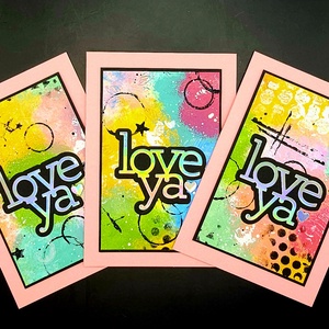 Love Ya - felicitari mixed media unicat - Artynos.ro